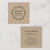 クラフ素朴トスクエア名刺のリース スクエア名刺 (正面/裏面)