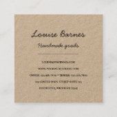 クラフ素朴トスクエア名刺のリース スクエア名刺 (裏面)