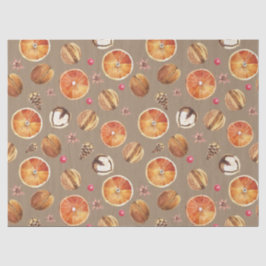 クラフ素朴トドライオレンジスライススパイス&クローブ  薄葉紙