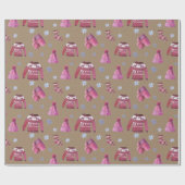 クラフ素朴トノルディックセーターズソックスハッツ&ミッツ ラッピングペーパー (フラット)