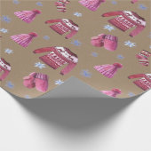 クラフ素朴トノルディックセーターズソックスハッツ&ミッツ ラッピングペーパー (角)