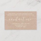 クラフ素朴トバラレース手作り石鹸 名刺 (裏面)