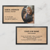 クラフ素朴トフィットネスパーソナルトレーナー写真 名刺 (正面/裏面)