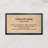 クラフ素朴トフィットネスパーソナルトレーナー写真 名刺 (裏面)