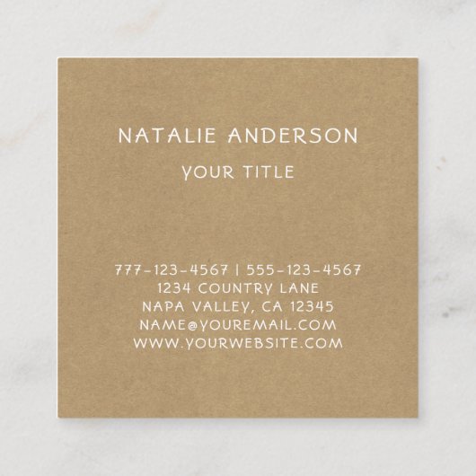 クラフ素朴トフローラリース スクエア名刺 (裏面)