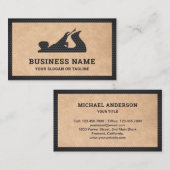 クラフ素朴トブラックハンド飛行機ハンドマン大工 名刺 (正面/裏面)