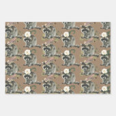 クラフ素朴トベビーのパーティー用のタヌキ ラッピングペーパーシート (正面3)