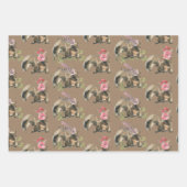 クラフ素朴トベビーリスがパーティーの服を着る ラッピングペーパーシート (正面)