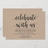 クラフ素朴トポストズ結婚ブランチ招待状カード 招待状 (正面/裏面)