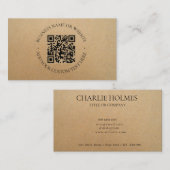 クラフ素朴トモダンスタイリッシュプロフェッショナル 名刺 (正面/裏面)