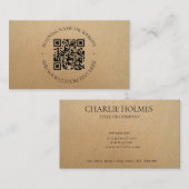 クラフ素朴トモダンスタイリッシュプロフェッショナル 名刺 (正面/裏面)