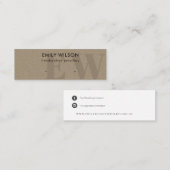 クラフ素朴トモノグラムスタッドイヤリングディスプレイ スキニー名刺 (正面/裏面)