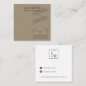 クラフ素朴トモノグラムスタッドイヤリングディスプレイ スクエア名刺 (正面/裏面)