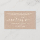 クラフ素朴トレース手作りスパバス体ろうそく 名刺 (裏面)