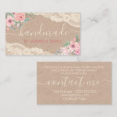 クラフ素朴トレース手作りスパバス体ろうそく 名刺 (正面/裏面)