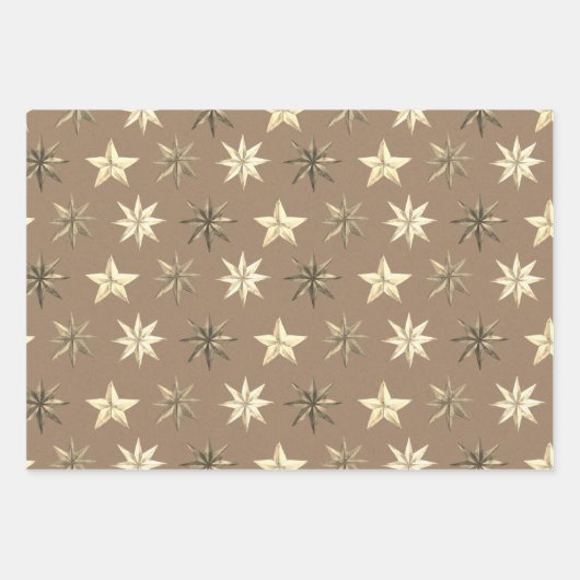 クラフ素朴トヴィンテージスカンジナビア金属星団 ラッピングペーパーシート (正面3)