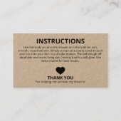 クラフ素朴ト原料の指示 名刺 (裏面)