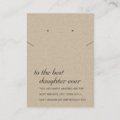 クラフ素朴ト娘贈答用ネックレスイヤリングカード プレイスカード (正面)