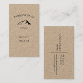 クラフ素朴ト山のロゴ 名刺 (正面/裏面)