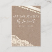 クラフ素朴ト手作りイヤリングジュエリー表示 名刺 (正面)
