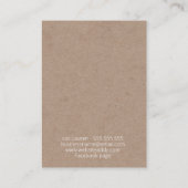 クラフ素朴ト手作りイヤリングジュエリー表示 名刺 (裏面)