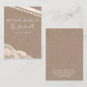 クラフ素朴ト手作りイヤリングジュエリー表示 名刺 (正面/裏面)