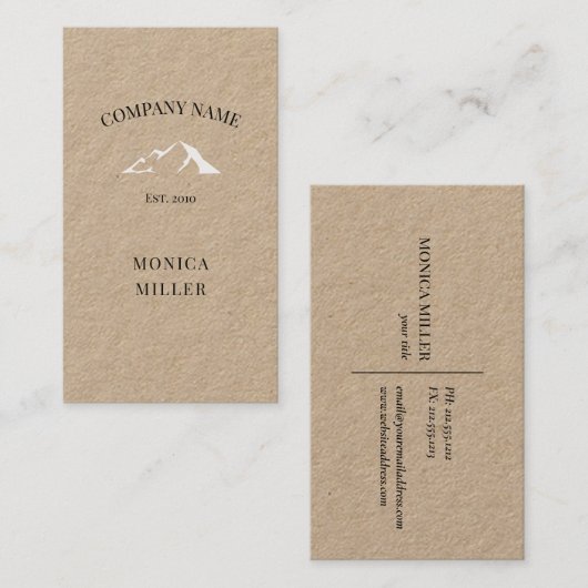 クラフ素朴ト白山ロゴ 名刺 (正面/裏面)