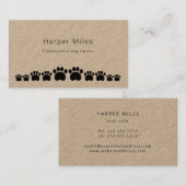 クラフ素朴ト紙がドッグトレーナーの名刺を手にします 名刺 (正面/裏面)