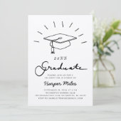 クラフ素朴ト紙の卒業帽子 招待状 (スタンド正面)