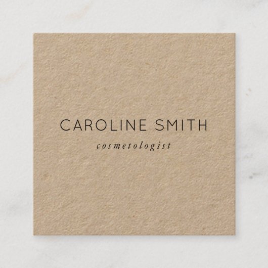 クラフ素朴ト紙シックスクフェミニンエア スクエア名刺 (正面)