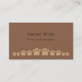 クラフ素朴ト紙ドッグウォーカー名刺 名刺 (正面)