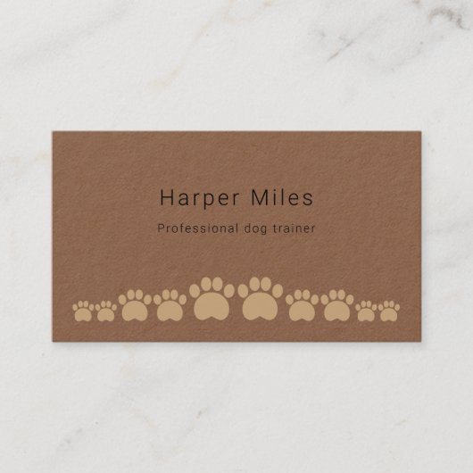 クラフ素朴ト紙ドッグウォーカー名刺 名刺 (正面)