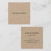 クラフ素朴ト紙プロフェッショナルスクエア スクエア名刺 (正面/裏面)