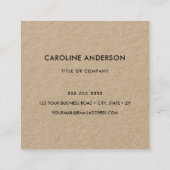 クラフ素朴ト紙プロフェッショナルスクエア スクエア名刺 (裏面)