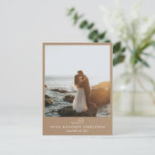 クラフ素朴ト紙ラヴと感謝していの写真結婚。 ポストカード (スタンド正面)