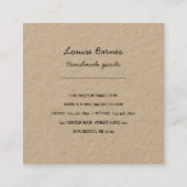 クラフ素朴ト紙名刺 スクエア名刺 (裏面)