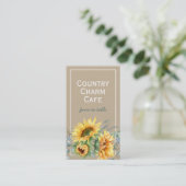 クラフ素朴ト紙水の色ひまわりフローラ 名刺 (スタンド正面)