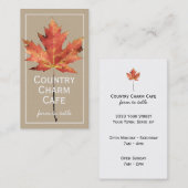 クラフ素朴ト紙水彩ひまわり葉 名刺 (正面/裏面)