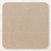 クラフ素朴ト紙空白のテンプレートカスタム スクエアペーパーコースター (正面)