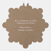 クラフ素朴ト結婚したとメリーの写真 オーナメントカード (裏面)