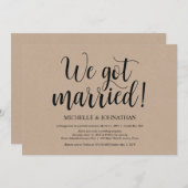 クラフ素朴ト結婚エロペメント披露宴招待状 招待状 (正面/裏面)