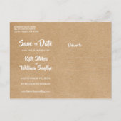 クラフ素朴ト金ゴールドハートカレンダー日付の保存 案内ポストカード (裏面)