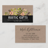 クラフ素朴ト香りのロウソク及び大豆ワックスメルト 名刺 (正面/裏面)