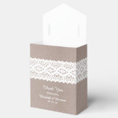 クラフ素朴ト&ホワイトレース結婚の感謝 フェイバーボックス (オープン)