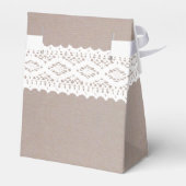 クラフ素朴ト&ホワイトレース結婚の感謝 フェイバーボックス (裏面サイド)