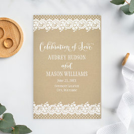 クラフ素朴ト&レースの式結婚プログラム