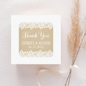 クラフ素朴ト&レース結婚の感謝 スクエアシール