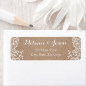 クラフ素朴ト&レース結婚差出人住所ラベル ラベル (インサイチュ)