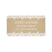 クラフ素朴ト&レース結婚差出人住所 ラベル (正面)