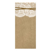 クラフ素朴ト、レース&ホースシューズ結婚のメニュー ラックカード (裏面)